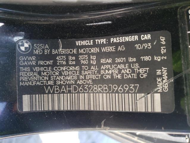 Photo 10 from auction – 1994 BMW 525 I AUTO with VIN WBAHD6328RBJ96937
