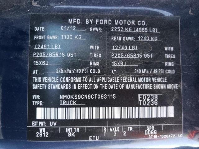 Photo 10 from auction – 2012 FORD TRANSIT CO with VIN NM0KS9CN9CT093115