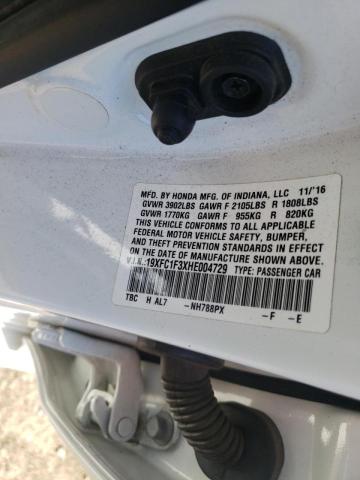 Photo 10 from auction – 2017 HONDA CIVIC EX with VIN 19XFC1F3XHE004729
