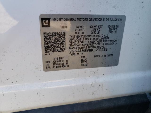 Photo 10 from auction – 2019 GMC TERRAIN SL with VIN 3GKALVEV8KL232238