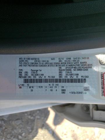 Photo 10 from auction – 2014 FORD FIESTA SE with VIN 3FADP4BJ2EM240588