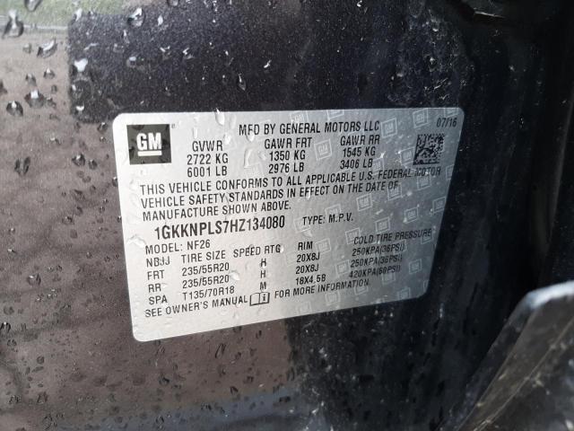 Photo 10 from auction – 2017 GMC ACADIA DEN with VIN 1GKKNPLS7HZ134080