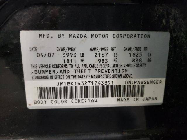 Photo 10 from auction – 2007 MAZDA 3 HATCHBAC with VIN JM1BK143271743891