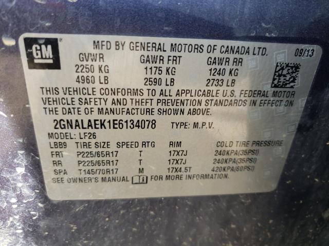 Photo 10 from auction – 2014 CHEVROLET EQUINOX LS with VIN 2GNALAEK1E6134078