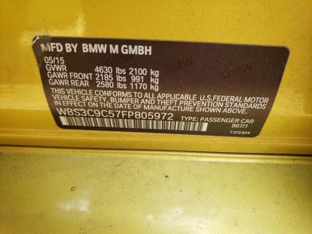Photo 10 from auction – 2015 BMW M3 with VIN WBS3C9C57FP805972