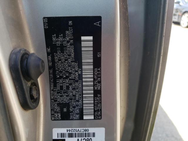 Photo 10 from auction – 2005 TOYOTA SIENNA LE with VIN 5TDBA23C35S036633