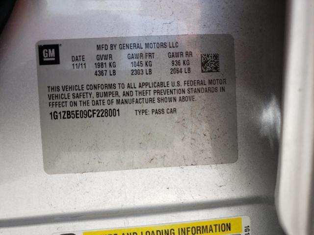 Photo 10 from auction – 2012 CHEVROLET MALIBU LS with VIN 1G1ZB5E09CF228001