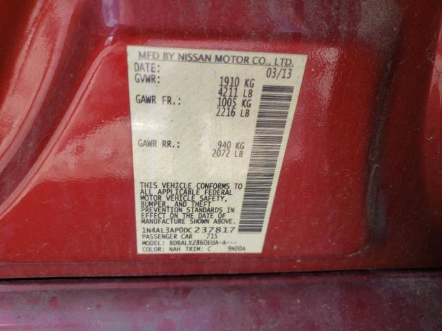 Photo 10 from auction – 2013 NISSAN ALTIMA 2.5 with VIN 1N4AL3AP0DC237817