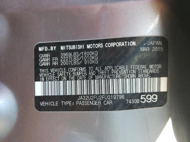 Photo 10 from auction – 2015 MITSUBISHI LANCER ES with VIN JA32U2FU2FU019796