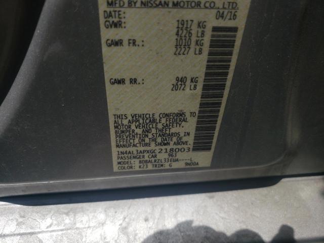 Photo 10 from auction – 2016 NISSAN ALTIMA 2.5 with VIN 1N4AL3APXGC218003