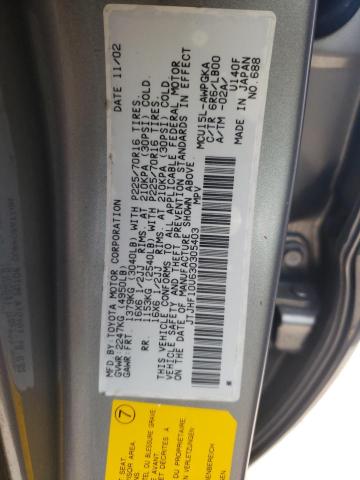 Photo 10 from auction – 2003 LEXUS RX 300 with VIN JTJHF10U630305403