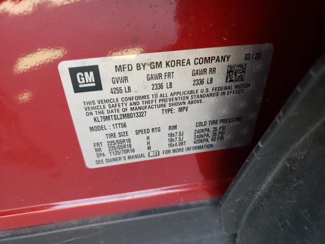 Photo 10 from auction – 2021 CHEVROLET TRAILBLAZE with VIN KL79MTSL2MB013327