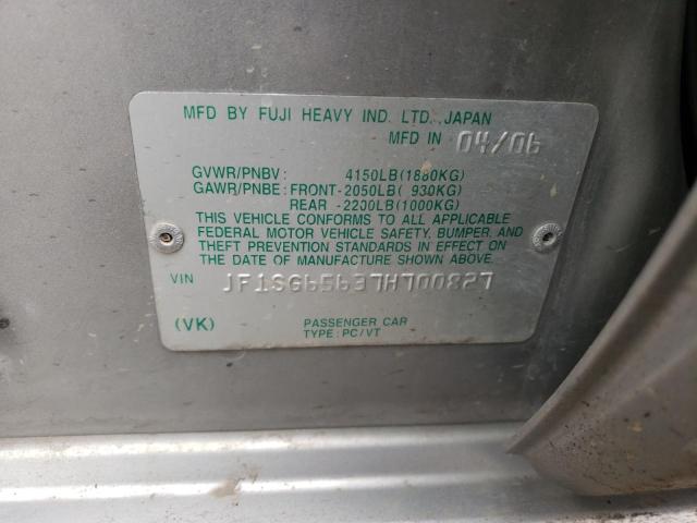 Photo 10 from auction – 2007 SUBARU FORESTER 2 with VIN JF1SG65637H700827