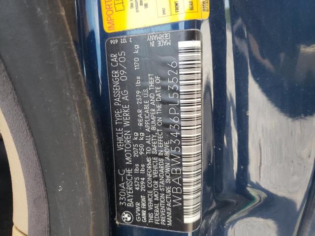 Photo 10 from auction – 2006 BMW 330 CI with VIN WBABW53436PL53526