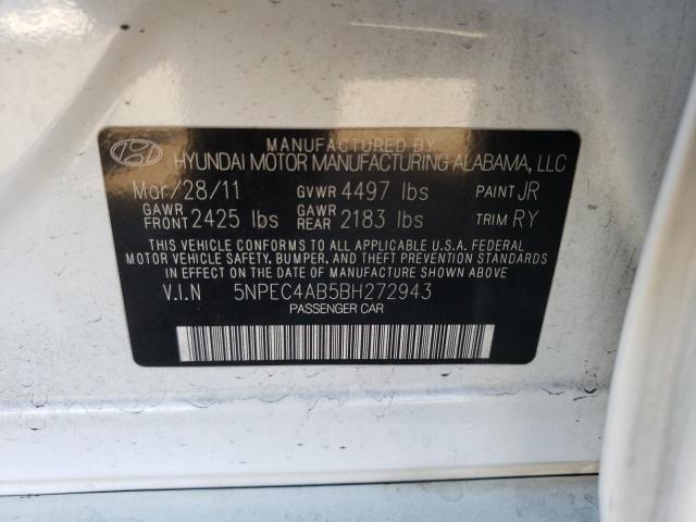 Photo 10 from auction – 2011 HYUNDAI SONATA SE with VIN 5NPEC4AB5BH272943