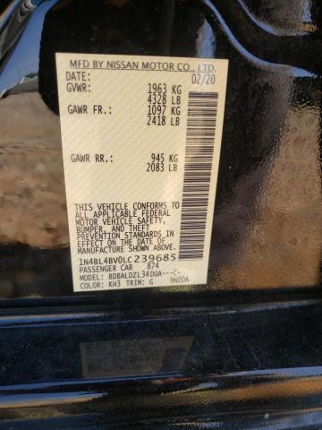 Photo 10 from auction – 2020 NISSAN ALTIMA S with VIN 1N4BL4BV0LC239685