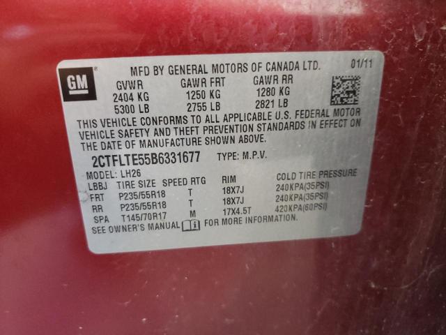 Photo 10 from auction – 2011 GMC TERRAIN SL with VIN 2CTFLTE55B6331677