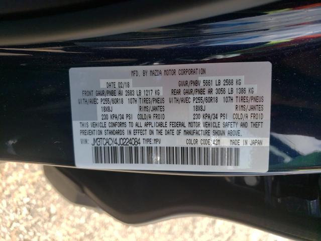 Photo 10 from auction – 2018 MAZDA CX-9 TOURI with VIN JM3TCACY4J0224084