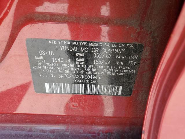 Photo 10 from auction – 2019 HYUNDAI ACCENT SE with VIN 3KPC24A37KE049455