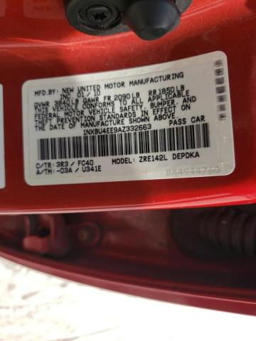 Photo 10 from auction – 2010 TOYOTA COROLLA BA with VIN 1NXBU4EE9AZ332663