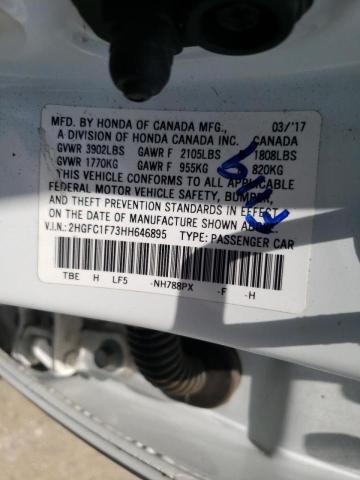 Photo 10 from auction – 2017 HONDA CIVIC EXL with VIN 2HGFC1F73HH646895