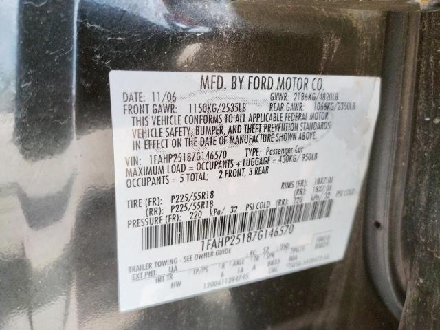 Photo 10 from auction – 2007 FORD FIVE HUNDR with VIN 1FAHP25187G146570