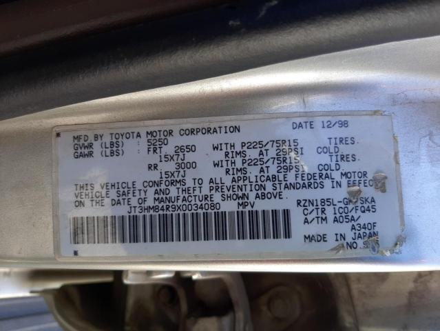 Photo 10 from auction – 1999 TOYOTA 4RUNNER SR with VIN JT3HM84R9X0034080