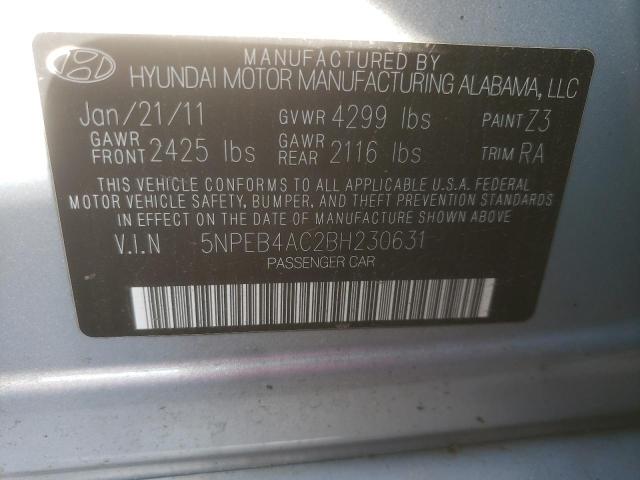 Photo 10 from auction – 2011 HYUNDAI SONATA GLS with VIN 5NPEB4AC2BH230631