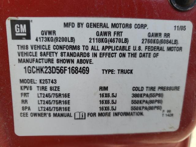 Photo 10 from auction – 2006 CHEVROLET SILVERADO with VIN 1GCHK23D56F168469