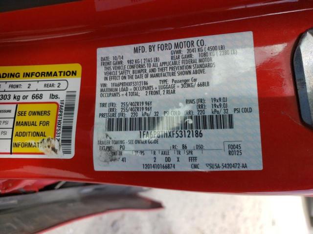 Photo 10 from auction – 2015 FORD MUSTANG with VIN 1FA6P8THXF5312186
