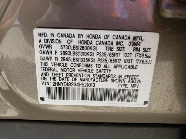 Photo 10 from auction – 2004 ACURA MDX with VIN 2HNYD18264H521013