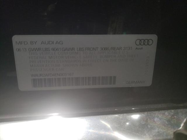 Photo 10 from auction – 2014 AUDI A8 L QUATT with VIN WAUR2AFD4EN003167