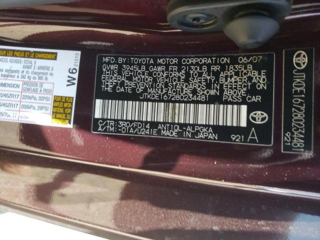 Photo 10 from auction – 2008 SCION TC with VIN JTKDE167280234481