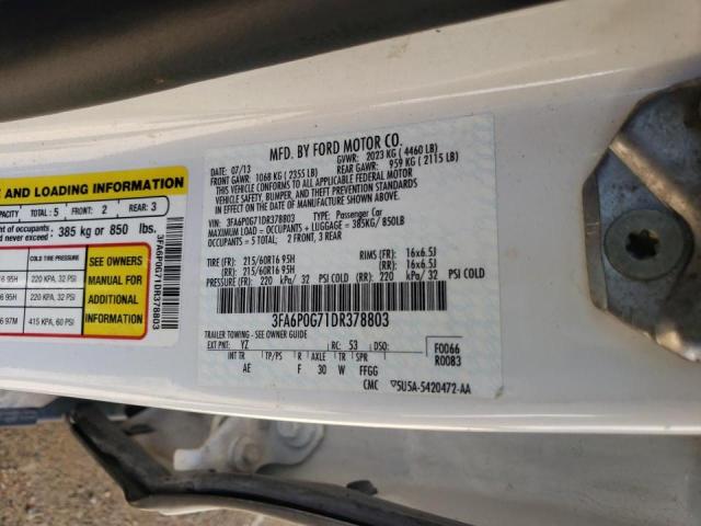 Photo 10 from auction – 2013 FORD FUSION S with VIN 3FA6P0G71DR378803