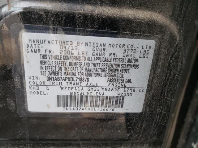 Photo 10 from auction – 2013 NISSAN SENTRA S with VIN 3N1AB7APXDL718878