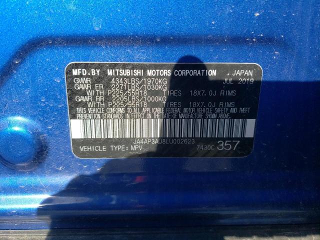 Photo 10 from auction – 2020 MITSUBISHI OUTLANDER with VIN JA4AP3AU8LU002623