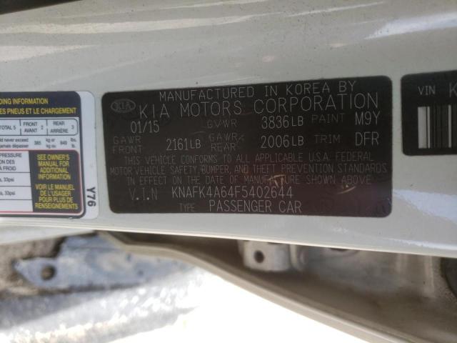 Photo 10 from auction – 2015 KIA FORTE LX with VIN KNAFK4A64F5402644