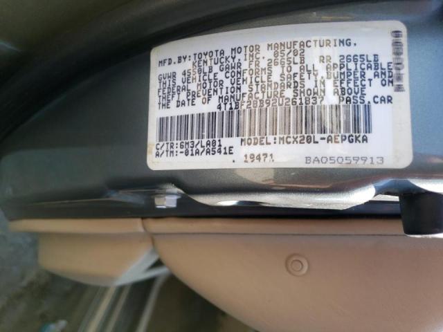 Photo 10 from auction – 2002 TOYOTA AVALON XL with VIN 4T1BF28B92U261837