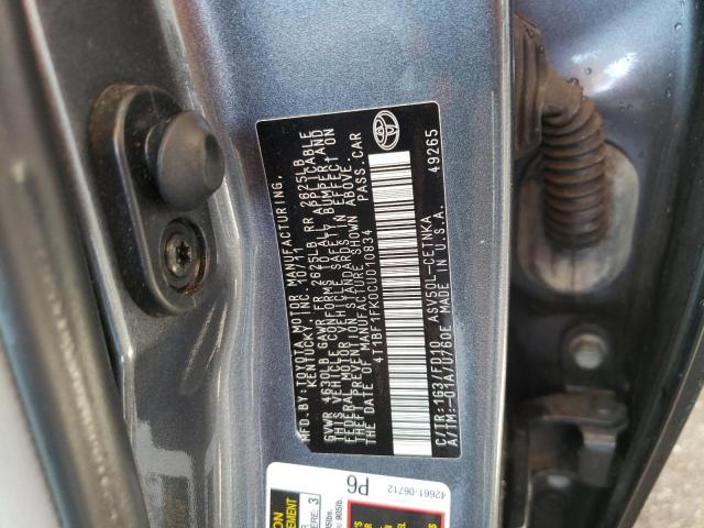 Foto 10 de la subasta – 2012 TOYOTA CAMRY BASE con VIN 4T1BF1FK0CU010834