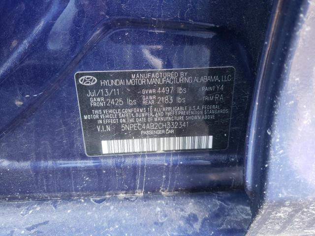 Photo 10 from auction – 2012 HYUNDAI SONATA SE with VIN 5NPEC4AB2CH332341
