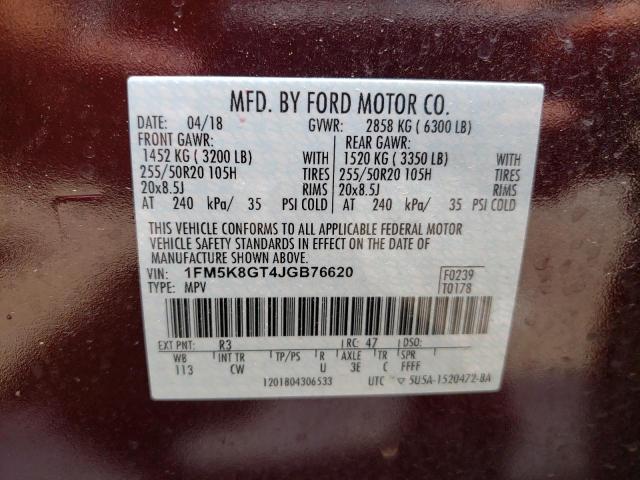 Photo 10 from auction – 2018 FORD EXPLORER S with VIN 1FM5K8GT4JGB76620