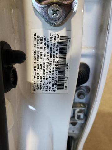 Photo 10 from auction – 2015 HONDA CIVIC SE with VIN 19XFB2F75FE266067