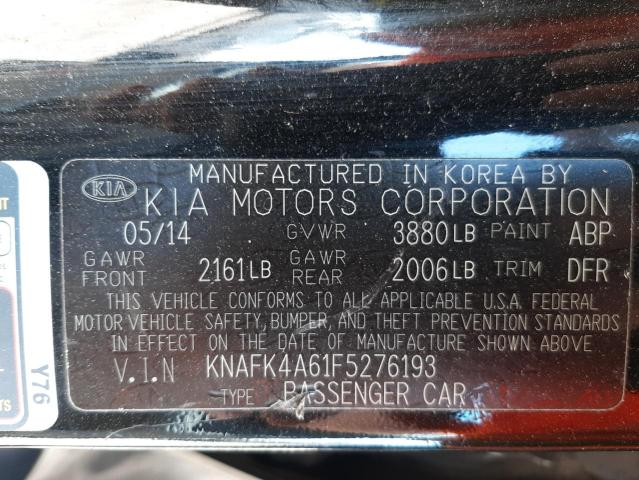 Photo 10 from auction – 2015 KIA FORTE LX with VIN KNAFK4A61F5276193