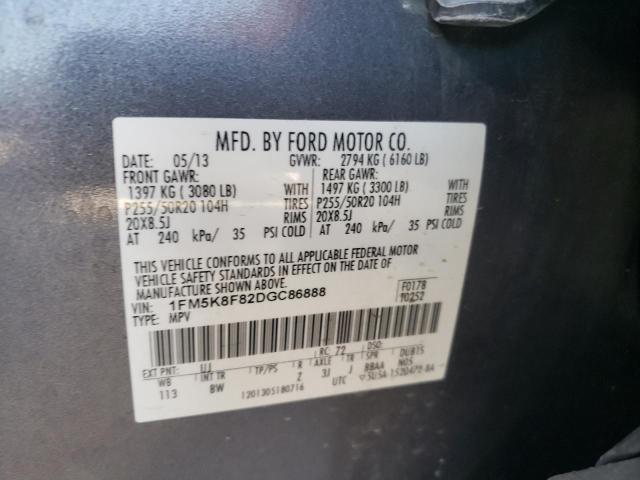 Photo 10 from auction – 2013 FORD EXPLORER L with VIN 1FM5K8F82DGC86888