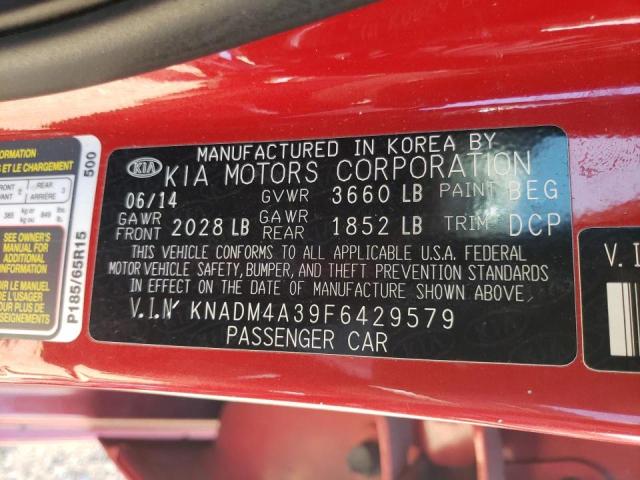 Photo 10 from auction – 2015 KIA RIO LX with VIN KNADM4A39F6429579