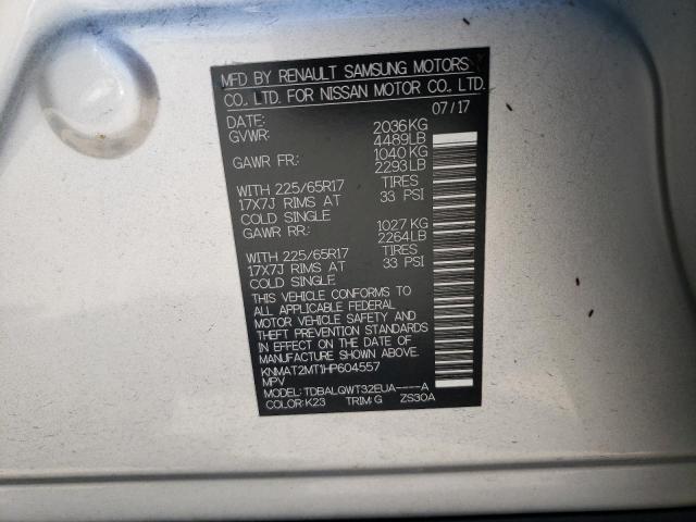 Photo 10 from auction – 2017 NISSAN ROGUE S with VIN KNMAT2MT1HP604557