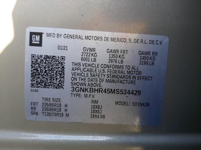Photo 10 from auction – 2021 CHEVROLET BLAZER 2LT with VIN 3GNKBHR45MS534429