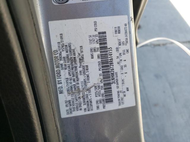 Photo 10 from auction – 2008 LINCOLN MKZ with VIN 3LNHM26T28R614155