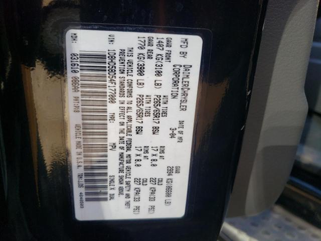 Photo 10 from auction – 2004 DODGE DURANGO LI with VIN 1D8HD58D54F177000