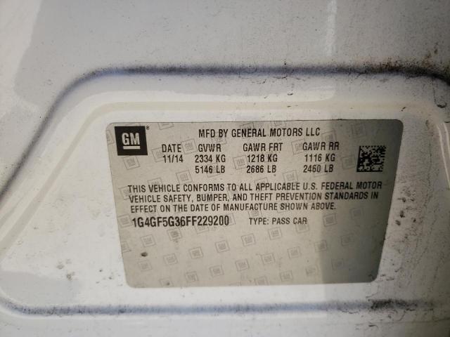 Photo 10 from auction – 2015 BUICK LACROSSE P with VIN 1G4GF5G36FF229200